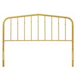 Modway Lennon Contemporary Modern Queen Metal Spindle Headboard in Gold