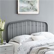 Modway Lennon Contemporary Modern Queen Metal Spindle Headboard in Gray