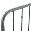 Modway Lennon Contemporary Modern Queen Metal Spindle Headboard in Gray