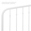 Modway Lennon Contemporary Modern Queen Metal Spindle Headboard in White