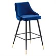 Modway Adorn Tufted Performance Velvet Bar Stool in Navy Set of 2