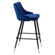 Modway Adorn Tufted Performance Velvet Bar Stool in Navy Set of 2