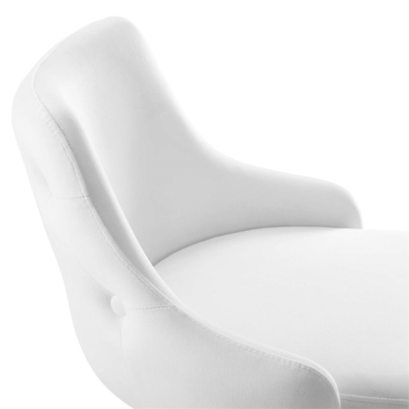 modway adorn 29.5&quot tufted velvet bar stool in black/white (set of 2)