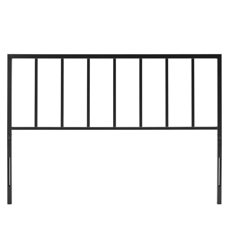 Modway Tatum Full Modern Style Powder Coated Iron Headboard in Black