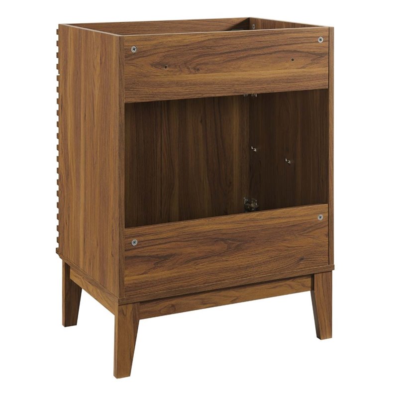 Modway Render Wooden Bathroom Vanity in Walnut Finish
