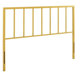 modway tatum contemporary modern metal spindle headboard in gold