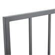 Modway Tatum King Modern Style Powder Coated Iron Headboard in Gray