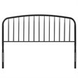 Modway Nova Modern Farmhouse King Metal Spindle Headboard in Black