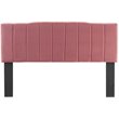 Modway Camilla Channel Tufted King/California King Velvet Headboard - Dusty Rose