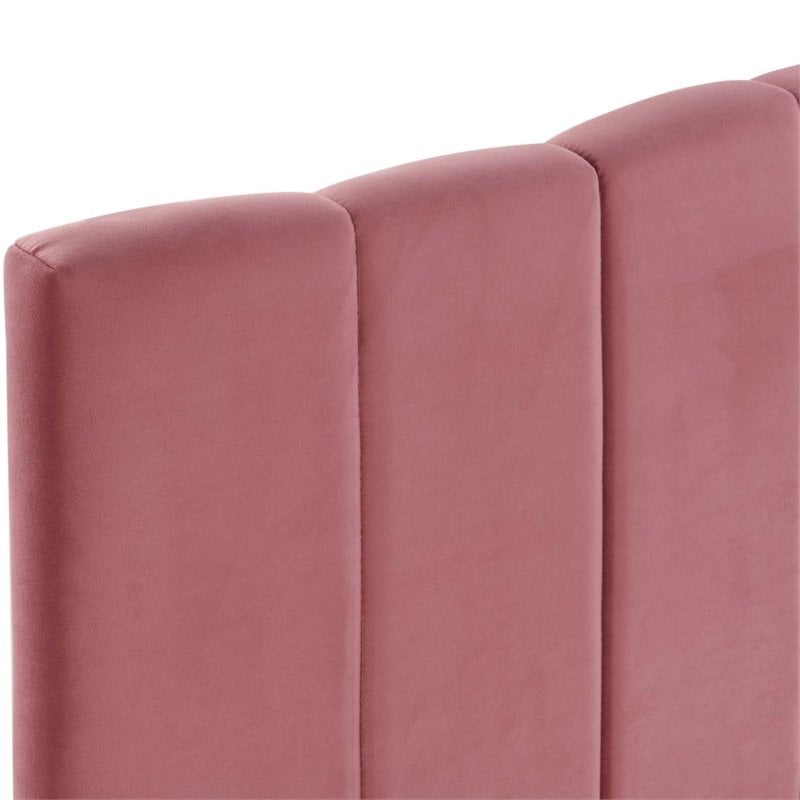 Modway Camilla Channel Tufted King/California King Velvet Headboard - Dusty Rose