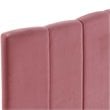 Modway Camilla Channel Tufted King/California King Velvet Headboard - Dusty Rose