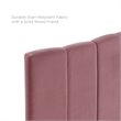Modway Camilla Channel Tufted King/California King Velvet Headboard - Dusty Rose