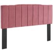 Modway Camilla Channel Tufted King/California King Velvet Headboard - Dusty Rose