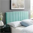 Modway Camilla Channel Tufted King/California King Velvet Headboard in Mint