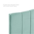 Modway Camilla Channel Tufted King/California King Velvet Headboard in Mint