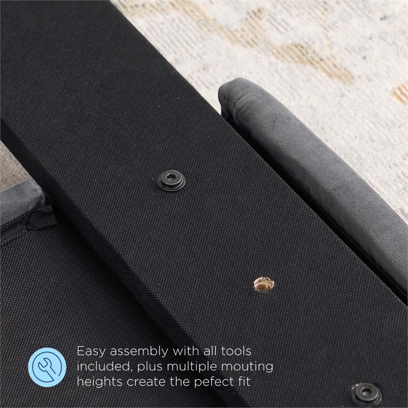 Modway Juliet Tufted Full/Queen Performance Velvet Headboard in Charcoal