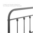 Modway Sage Modern Farmhouse Queen Metal Spindle Headboard in Gray