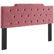 Modway Juliet Tufted King/California King Velvet Headboard in Dusty Rose