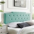 Modway Juliet Tufted King/California King Velvet Headboard in Mint Green