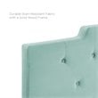 Modway Juliet Tufted King/California King Velvet Headboard in Mint Green