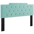 Modway Juliet Tufted King/California King Velvet Headboard in Mint Green