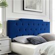 Modway Juliet Tufted King/California King Velvet Headboard in Navy