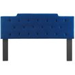 Modway Juliet Tufted King/California King Velvet Headboard in Navy