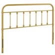 Modway Sage King Modern Powder Coated Iron Headboard in Gold Finish
