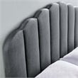 Modway Veronique Twin Modern Performance Velvet Headboard in Charcoal