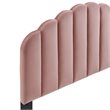Modway Veronique Twin Modern Performance Velvet Headboard in Dusty Rose