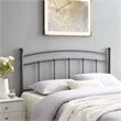 Modway Abigail Modern Farmhouse Full Metal Spindle Headboard in Gray