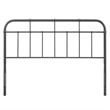 Modway Alessia Modern Farmhouse Twin Metal Spindle Headboard in Gray