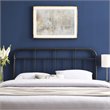 Modway Alessia Modern Farmhouse Full Metal Spindle Headboard in Black