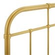 Modway Alessia Modern Farmhouse Queen Metal Spindle Headboard in Gold