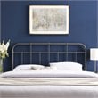 Modway Alessia Modern Farmhouse Queen Metal Spindle Headboard in Gray