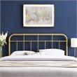 Modway Alessia Modern Farmhouse King Metal Spindle Headboard in Gold
