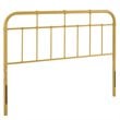 Modway Alessia Modern Farmhouse King Metal Spindle Headboard in Gold