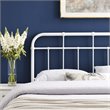 Modway Alessia Modern Farmhouse King Metal Spindle Headboard in White