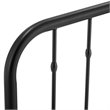 Modway Lennon Contemporary Modern Twin Metal Spindle Headboard in Black