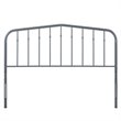 Modway Lennon Contemporary Modern Twin Metal Spindle Headboard in Gray