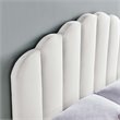 Modway Veronique Twin Modern Performance Velvet Headboard in White