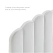 Modway Veronique Twin Modern Performance Velvet Headboard in White