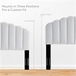 Modway Veronique Twin Modern Performance Velvet Headboard in White