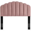 Modway Veronique Full/Queen Modern Performance Velvet Headboard in Dusty Rose