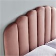 Modway Veronique Full/Queen Modern Performance Velvet Headboard in Dusty Rose