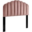 Modway Veronique Full/Queen Modern Performance Velvet Headboard in Dusty Rose