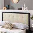 Modway Draper Tufted King Fabric and Wood Headboard in Black/Beige