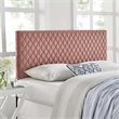 Modway Angela King Modern Performance Velvet Headboard in Dusty Rose
