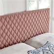 Modway Angela King Modern Performance Velvet Headboard in Dusty Rose