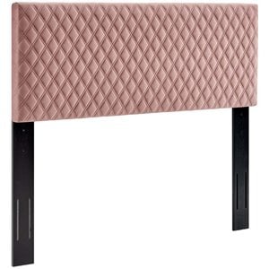 Modway Angela King Modern Performance Velvet Headboard in Dusty Rose